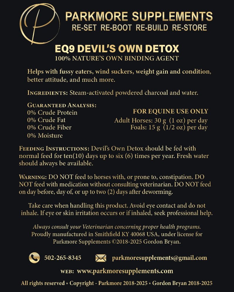 Parkmore EQ9 Devil's Own Detox by Parkmore Supplements - Equine Supplements
