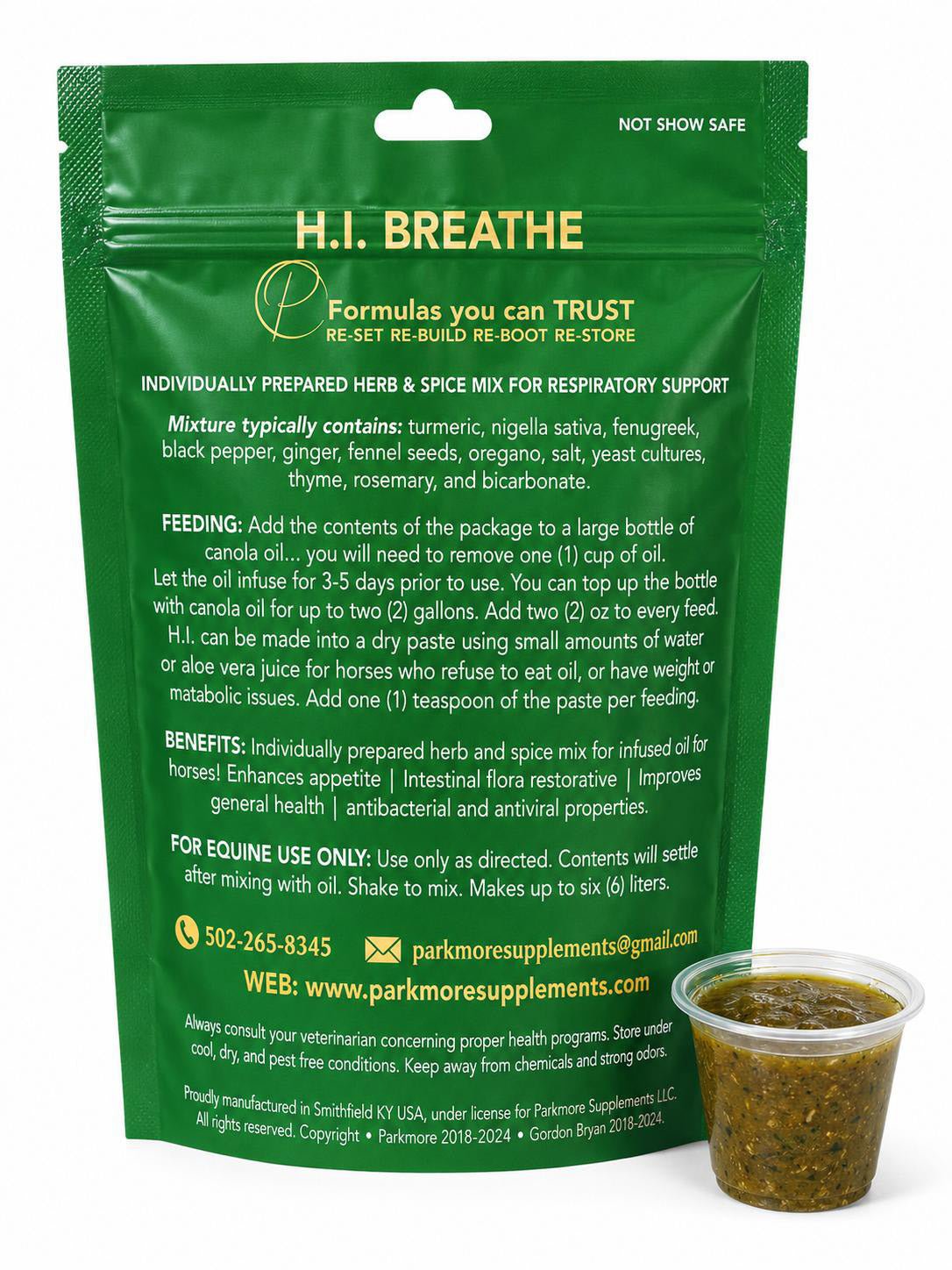 Parkmore H.I. Breathe Herbs by Parkmore Supplements - Equine Supplements