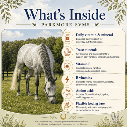 Single-Horse SVMS - Parkmore Special Vitamin/Mineral Supplement by Parkmore Supplements - Equine Supplements