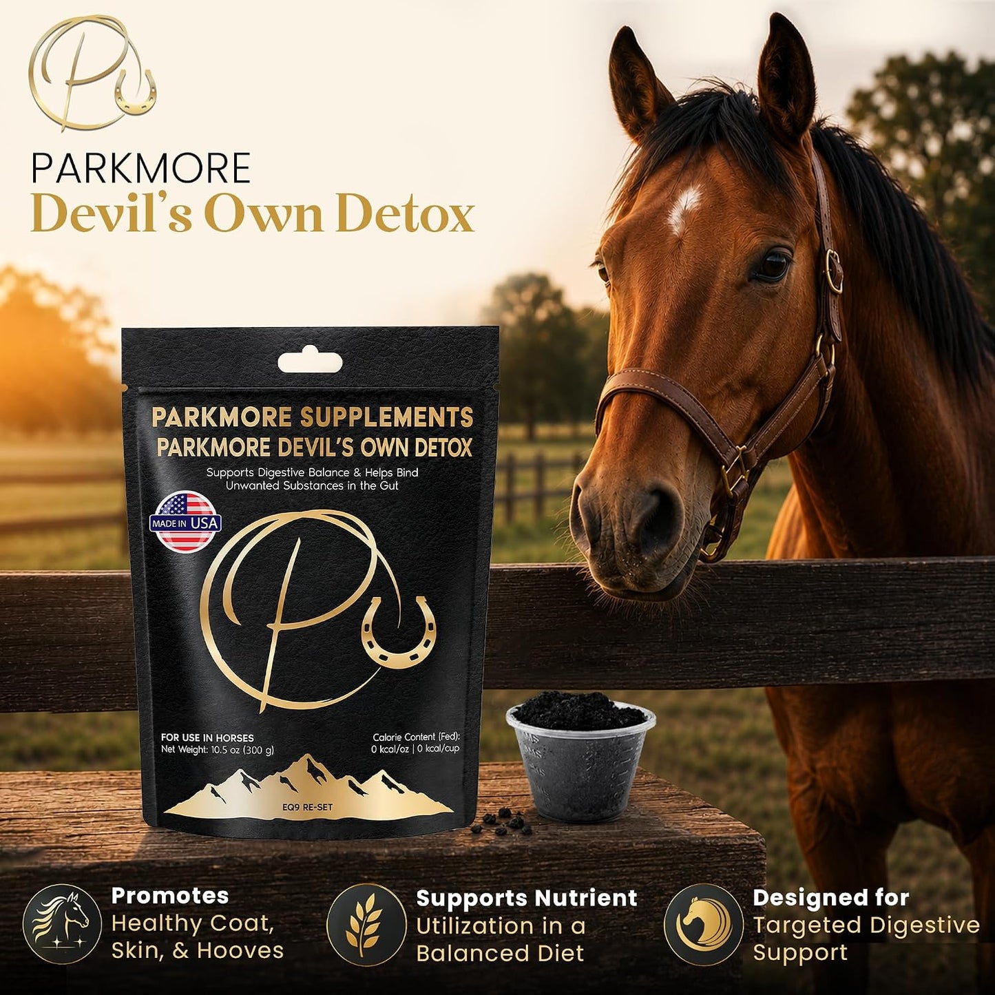 Parkmore Devil's Own Detox (Black Gold) by Parkmore Supplements - Equine Supplements