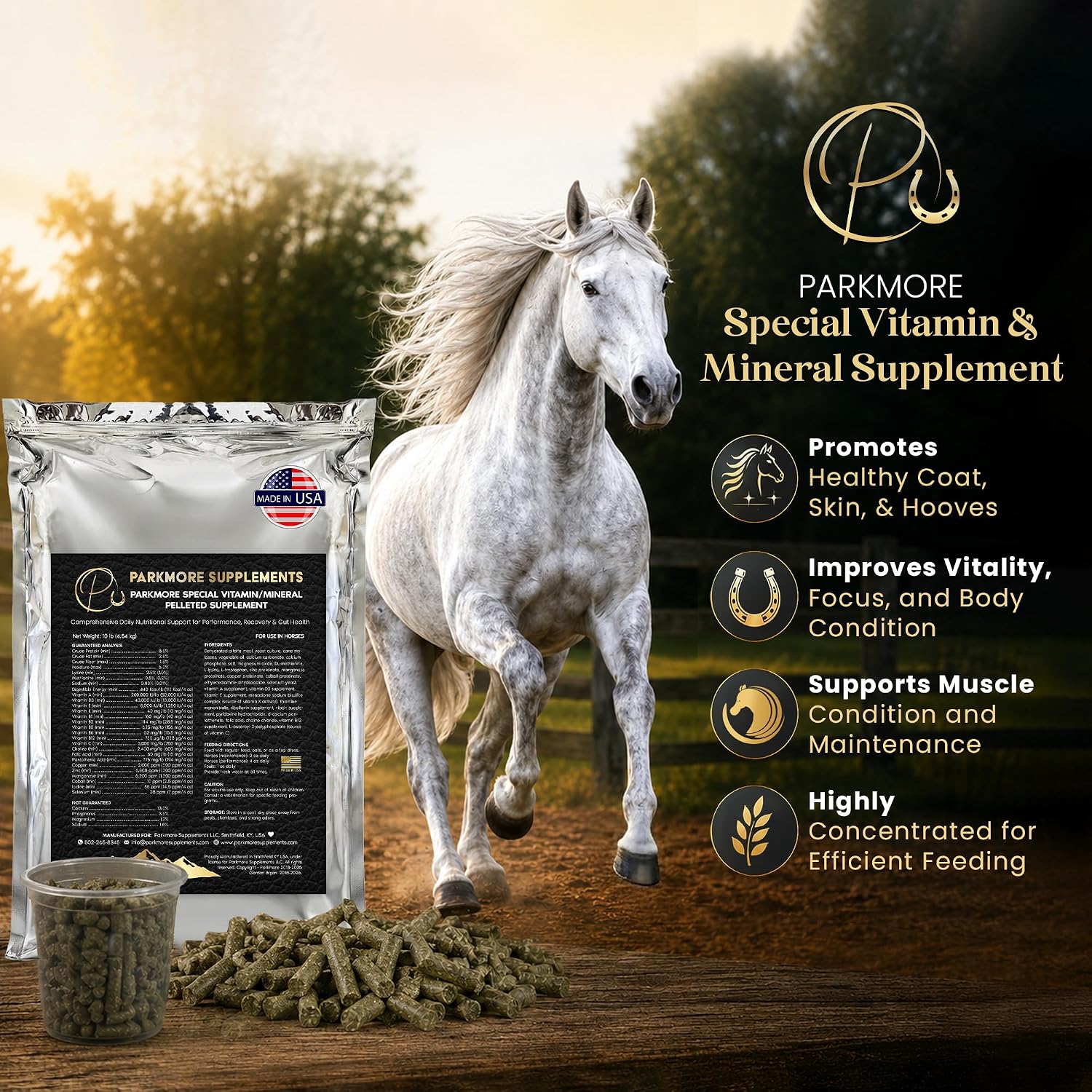 Single-Horse SVMS - Parkmore Special Vitamin/Mineral Supplement by Parkmore Supplements - Equine Supplements