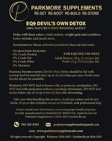 Parkmore EQ9 Devil's Own Detox by Parkmore Supplements - Equine Supplements