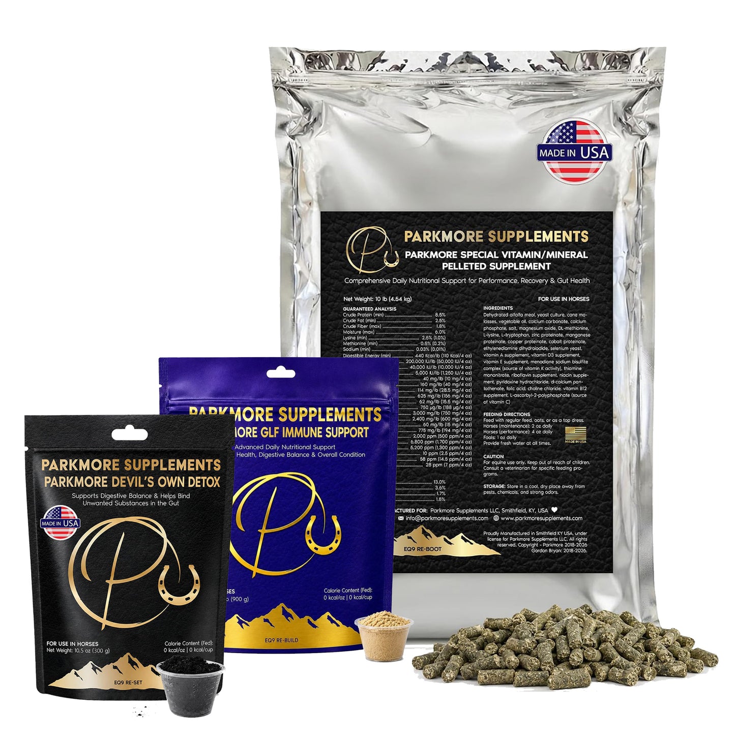 Parkmore Repro Health & Young Horse Dev Bundle by Parkmore Supplements - Equine Supplements