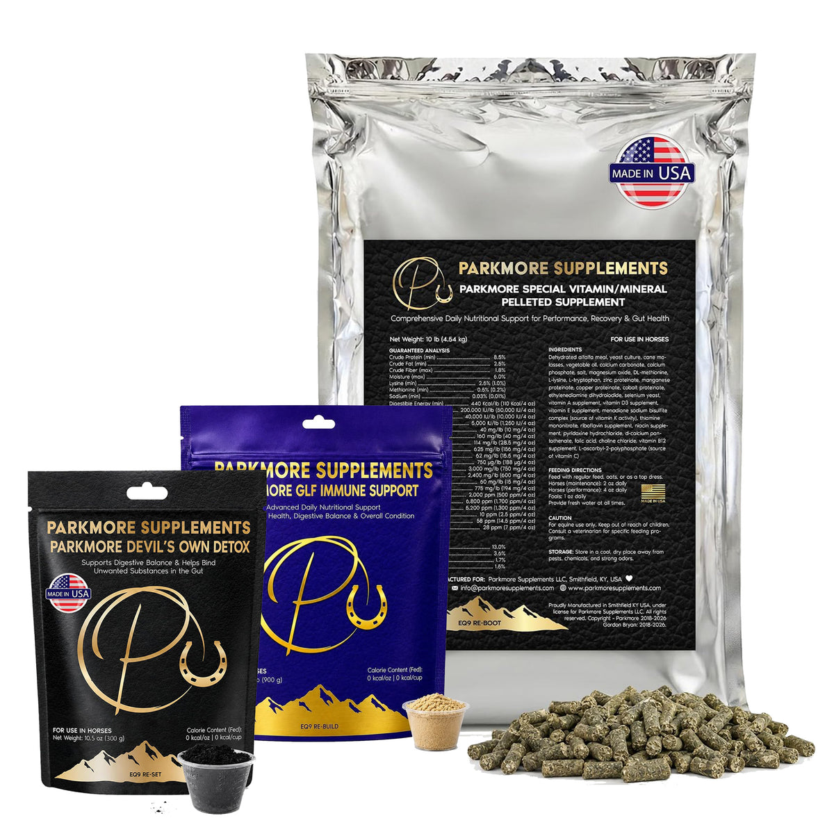 Parkmore Repro Health & Young Horse Dev Bundle by Parkmore Supplements - Equine Supplements